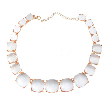 Elegant Glam Square Resin Alloy Wholesale Necklace