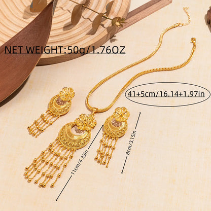 Elegant Glam Streetwear Tassel Alloy Women'S Earrings Necklace Jewelry Set