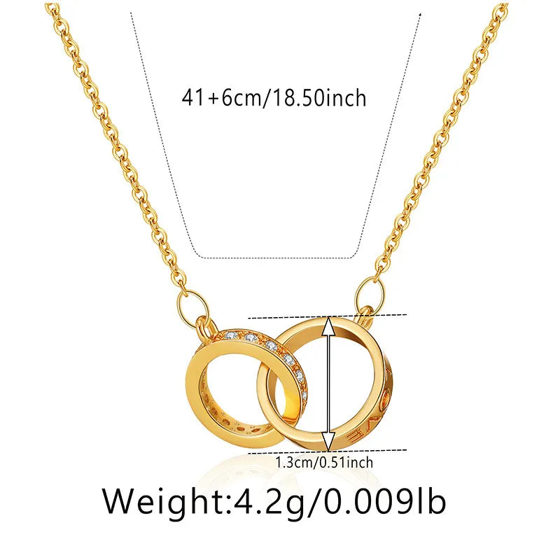 Elegant Heart Shape Copper Plating Inlay Zircon Pendant Necklace