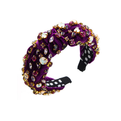 Elegant Irregular Cloth Inlay Rhinestones Hair Band