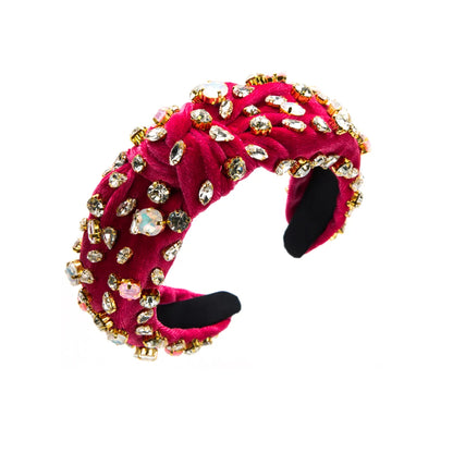 Elegant Irregular Cloth Inlay Rhinestones Hair Band