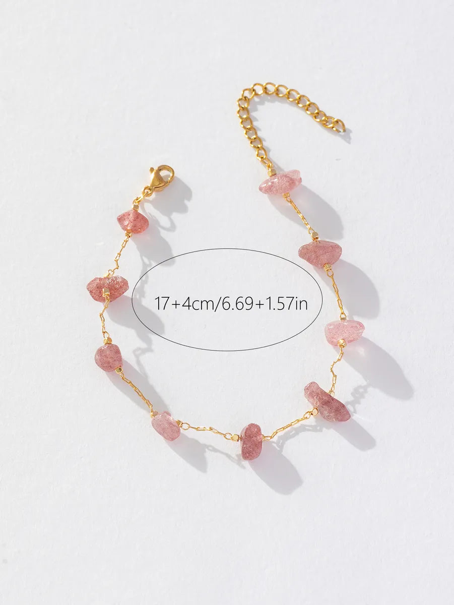 Elegant Irregular Stainless Steel Artificial Crystal Bracelets