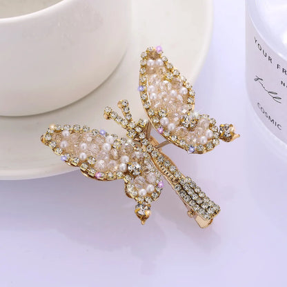 Women'S Elegant Lady Bow Knot Alloy Plating Inlay Rhinestones Hair Clip