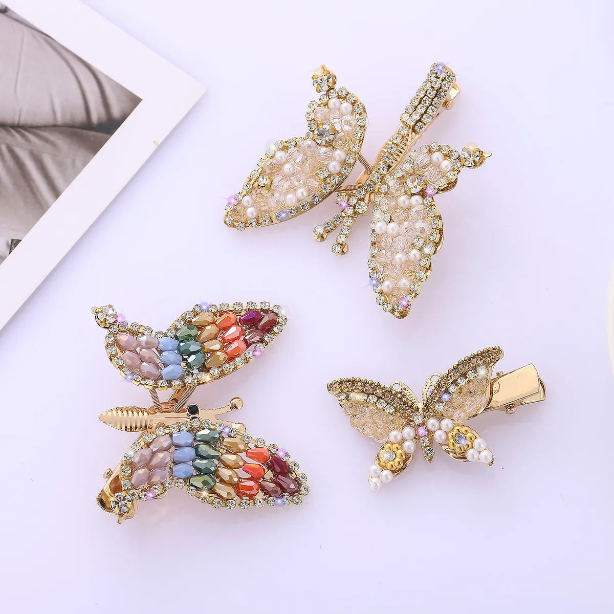 Women'S Elegant Lady Bow Knot Alloy Plating Inlay Rhinestones Hair Clip