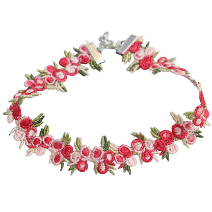 Elegant Lady Flower Cloth Wholesale Choker