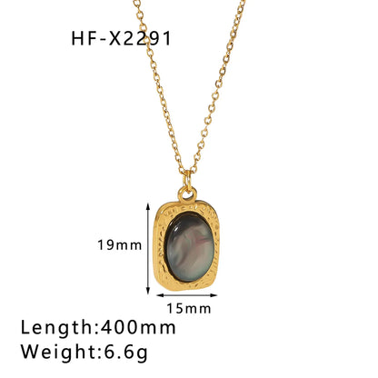 Stainless Steel 18K Gold Plated Elegant Lady French Style Plating Inlay Angel Wings Devil'S Eye Artificial Pearls Zircon Pendant Necklace