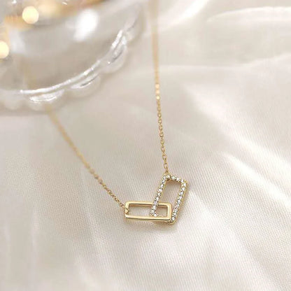 Elegant Lady Geometric Alloy Inlay Rhinestones Women's Pendant Necklace