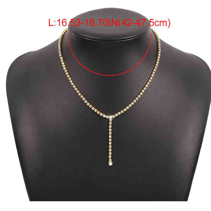 Elegant Lady Geometric Imitation Diamond Alloy Wholesale Pendant Necklace