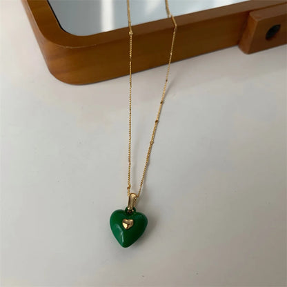 Elegant Lady Heart Shape Alloy Wholesale Pendant Necklace