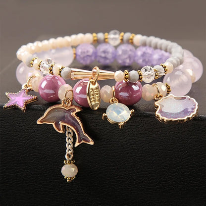 Elegant Lady Heart Shape Cat Artificial Crystal Women's Bracelets