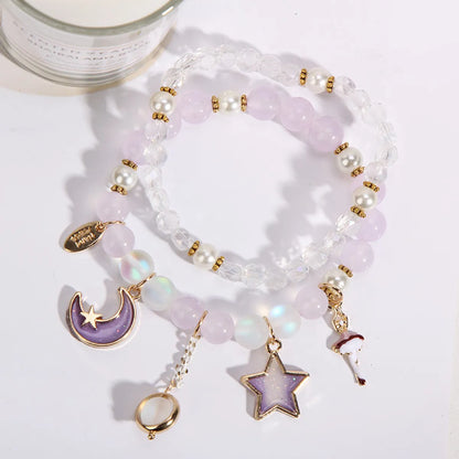 Elegant Lady Heart Shape Cat Artificial Crystal Women's Bracelets