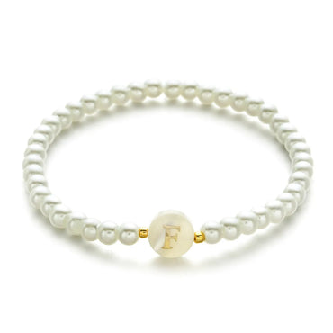 Elegant Lady Letter Imitation Pearl Women's Bracelets