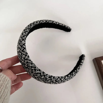 Elegant Lady Plaid Cloth Hair Band