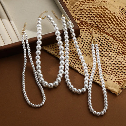 Elegant Lady Round Artificial Pearl Imitation Pearl Metal Wholesale Choker