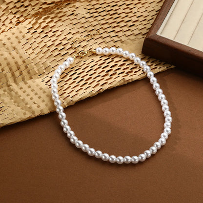 Elegant Lady Round Artificial Pearl Imitation Pearl Metal Wholesale Choker