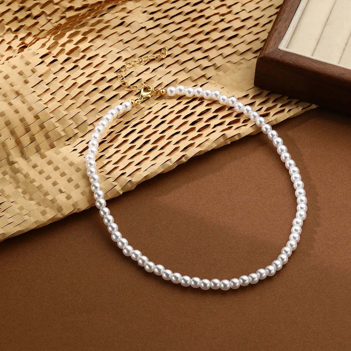 Elegant Lady Round Artificial Pearl Imitation Pearl Metal Wholesale Choker