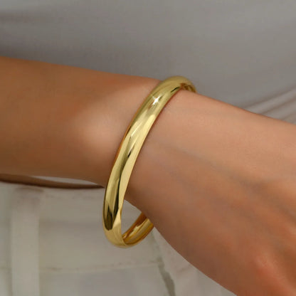 Elegant Lady Round Solid Color Iron Women's Bangle