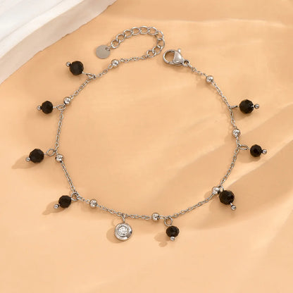 Elegant Lady Round Stainless Steel Synthetic Resin Plating 14k Gold Plated Silver Plated Bracelets