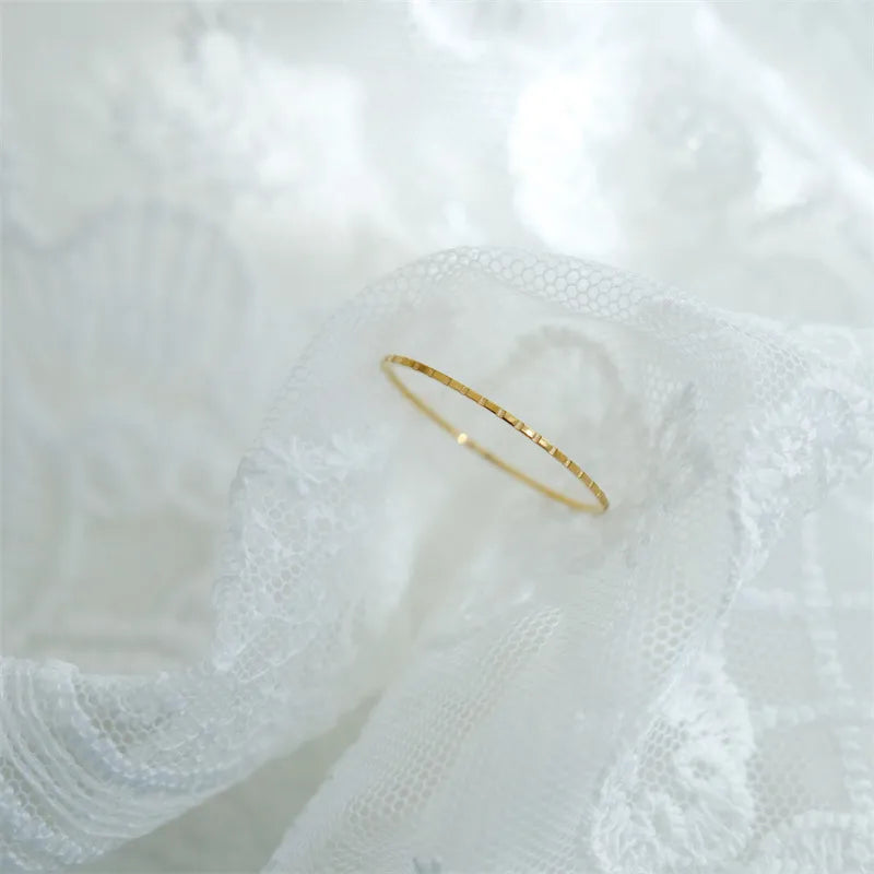 Elegant Lady Simple Style Solid Color Stainless Steel Rings