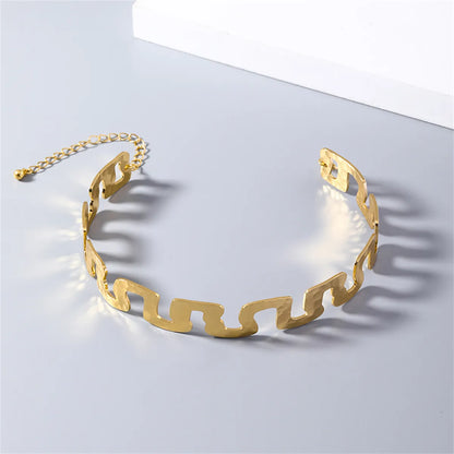 Elegant Lady Solid Color Alloy Women'S Choker