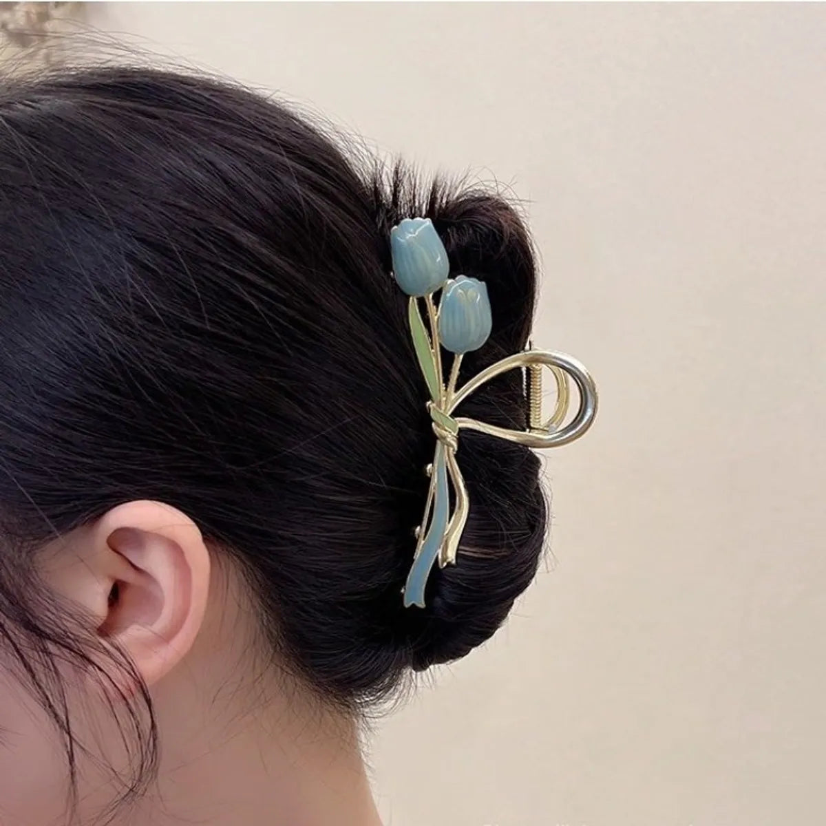 Women'S Elegant Lady Sweet Tulip Alloy Hair Claws