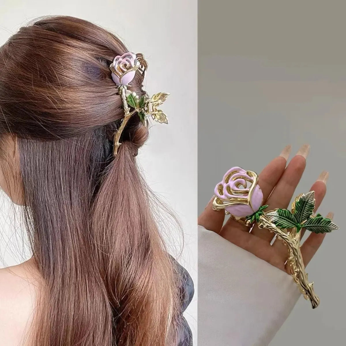 Women'S Elegant Lady Sweet Tulip Alloy Hair Claws