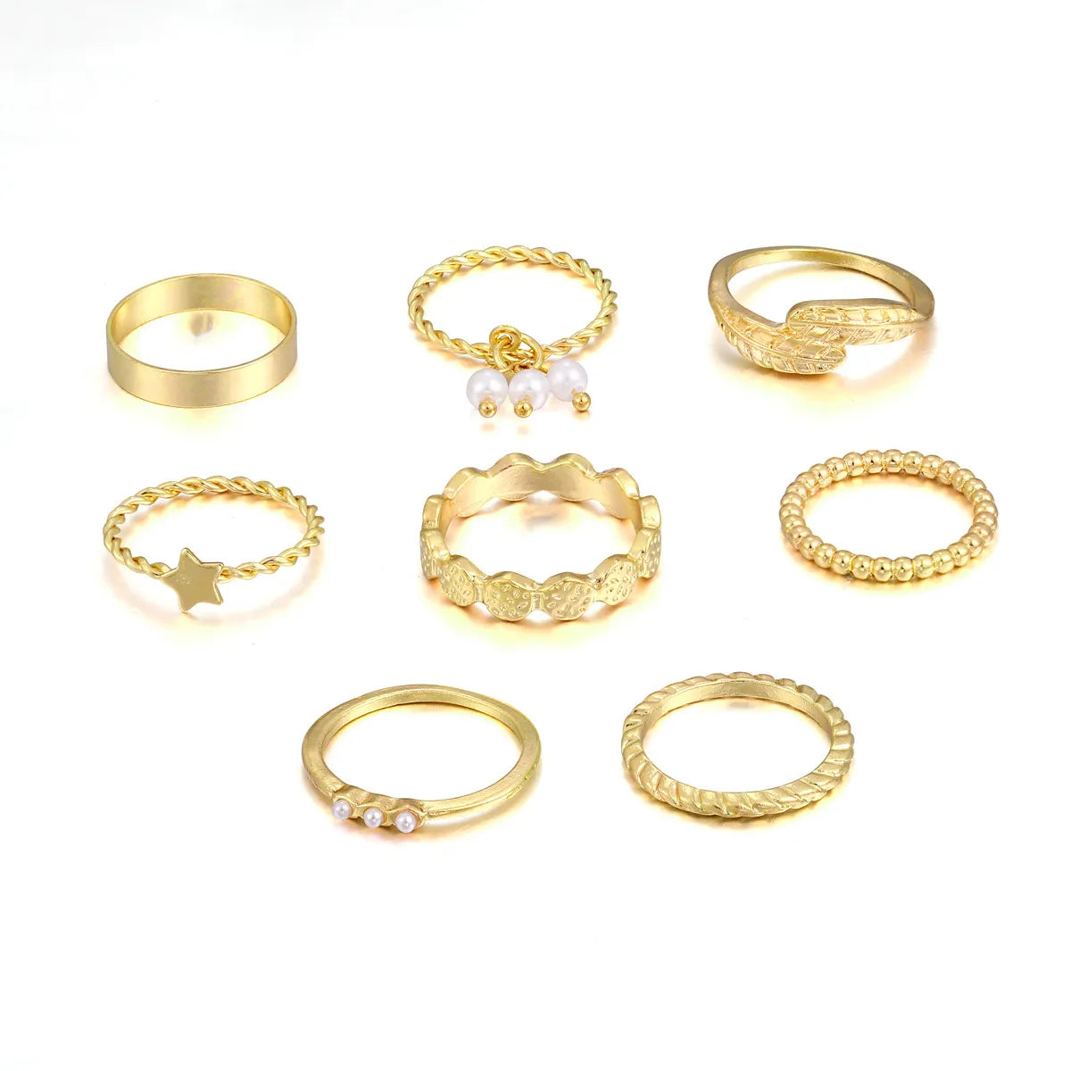 Elegant Leaf Alloy Wholesale Rings