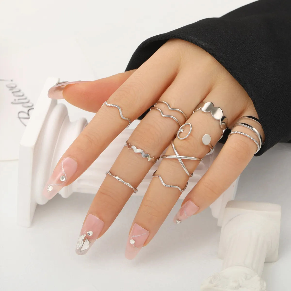 Elegant Leaf Alloy Wholesale Rings