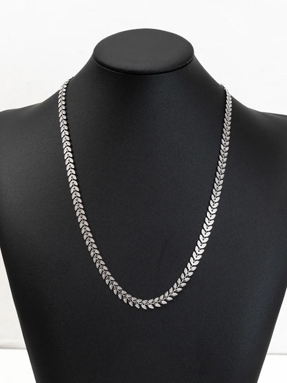 Wholesale Jewelry Elegant Leaves Stainless Steel Chain Necklace