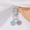 Elegant Letter Alloy Inlay Rhinestones Keychain