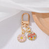 Elegant Letter Alloy Inlay Rhinestones Keychain