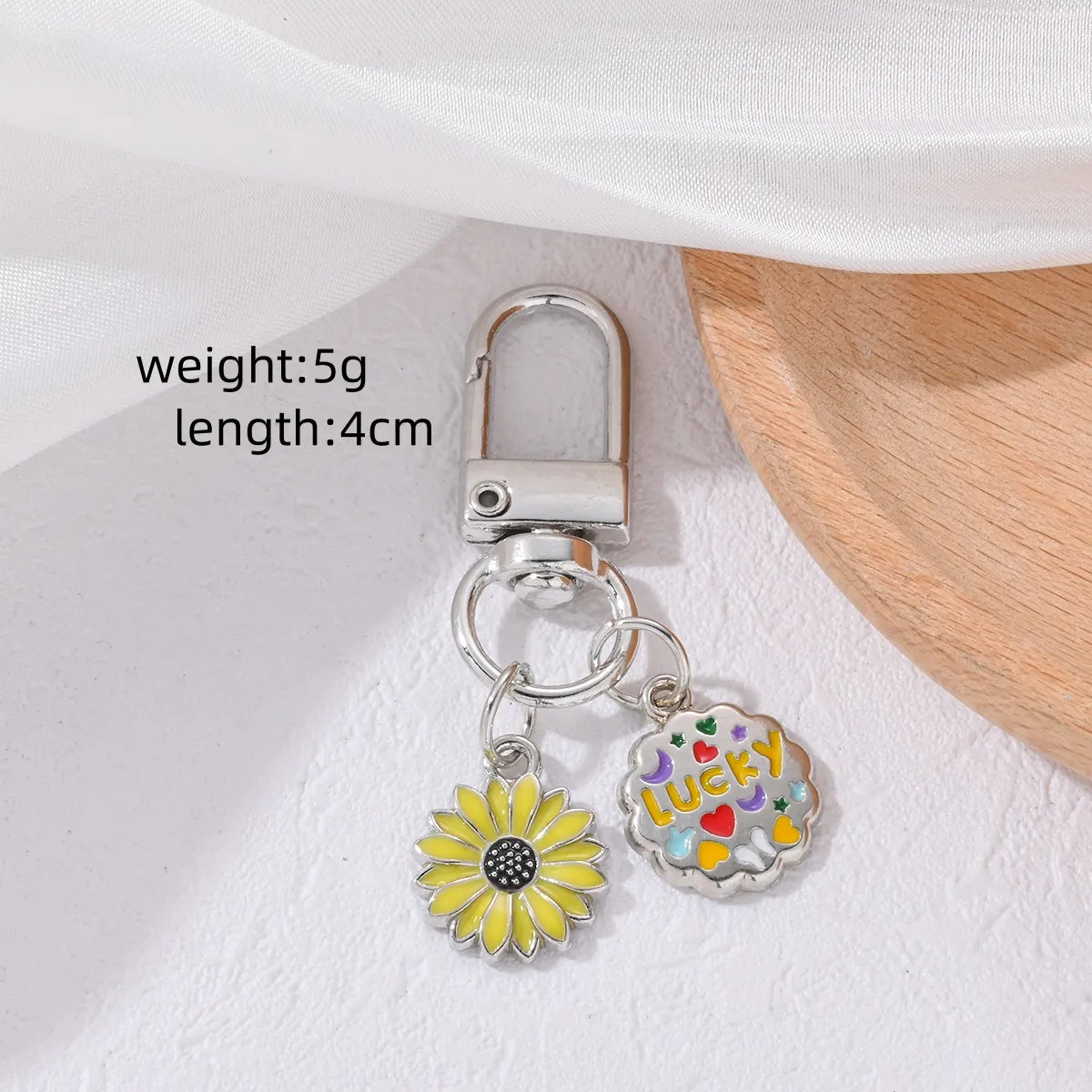 Elegant Letter Alloy Inlay Rhinestones Keychain