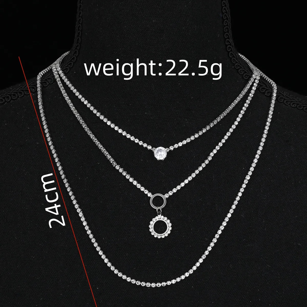 Elegant Letter Alloy Inlay Zircon Women'S Pendant Necklace