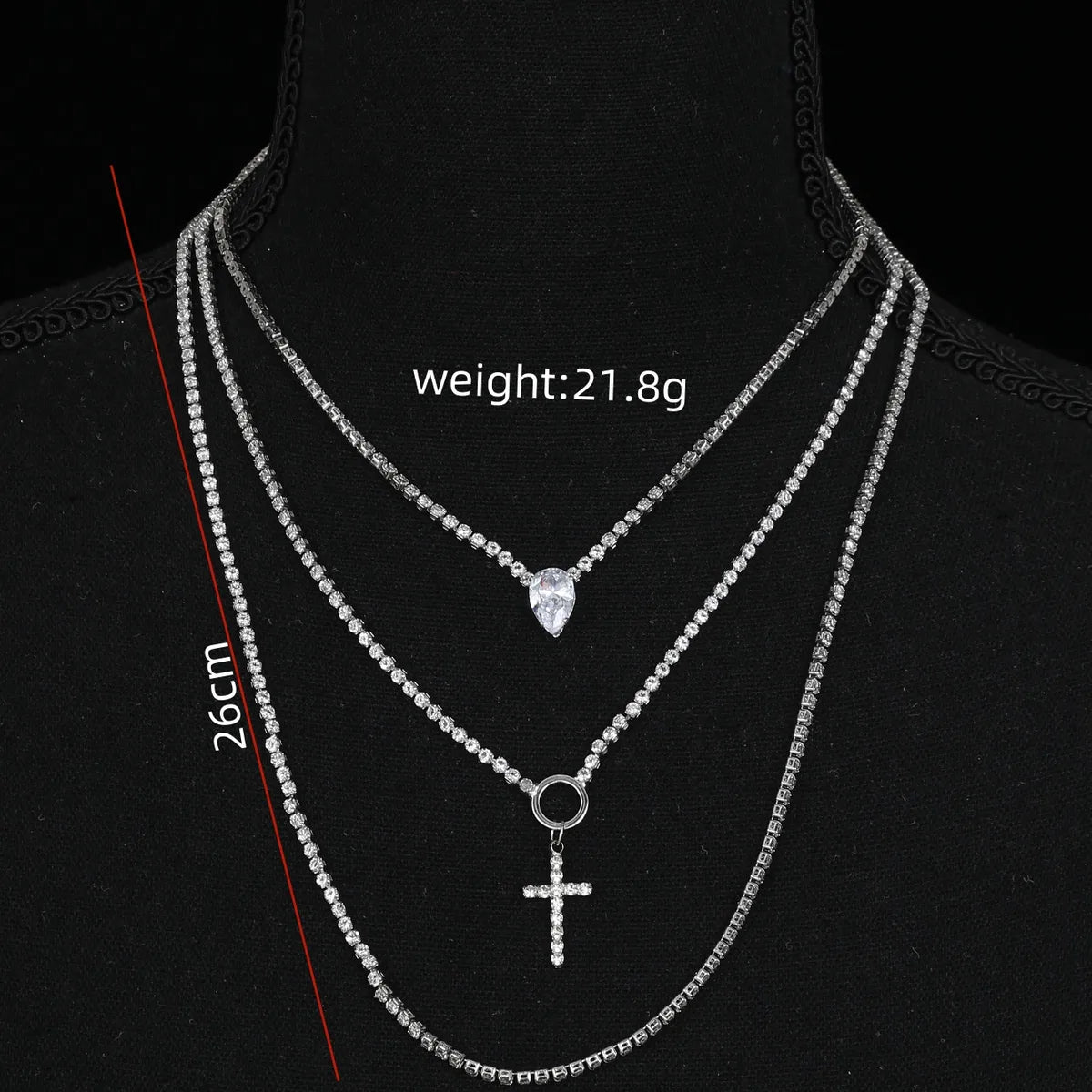 Elegant Letter Alloy Inlay Zircon Women'S Pendant Necklace