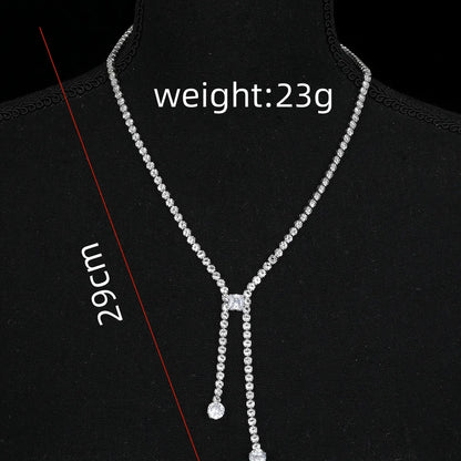 Elegant Letter Alloy Inlay Zircon Women'S Pendant Necklace