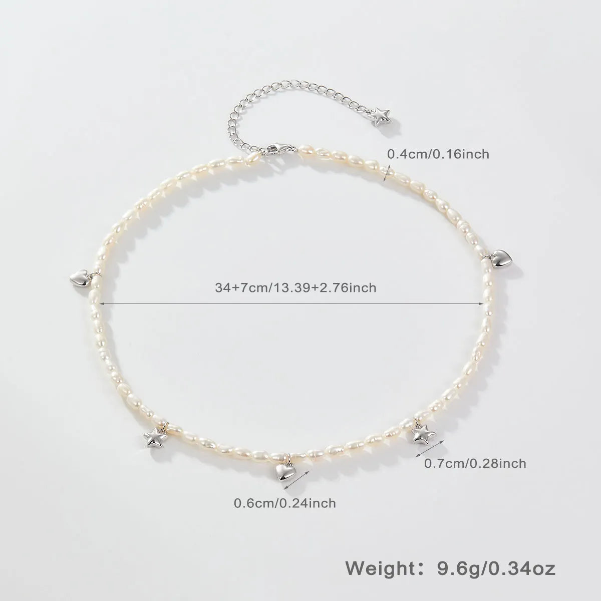 Elegant Letter Beaded Baroque Pearls Sterling Silver White Gold Plated Artificial Diamond Pearl Beads Choker In Bulk