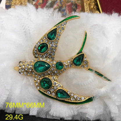 Elegant Luxurious Animal Alloy Inlay Zircon Women'S Brooches