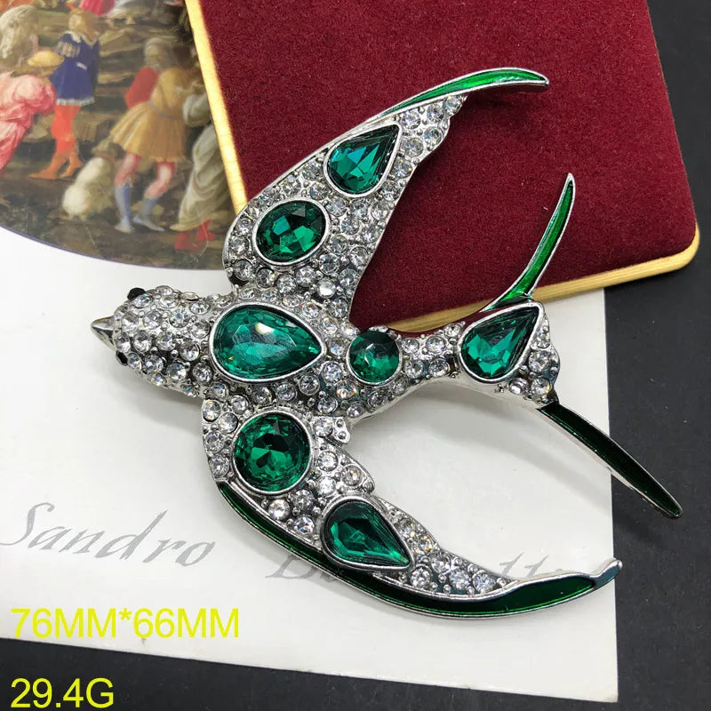 Elegant Luxurious Animal Alloy Inlay Zircon Women'S Brooches