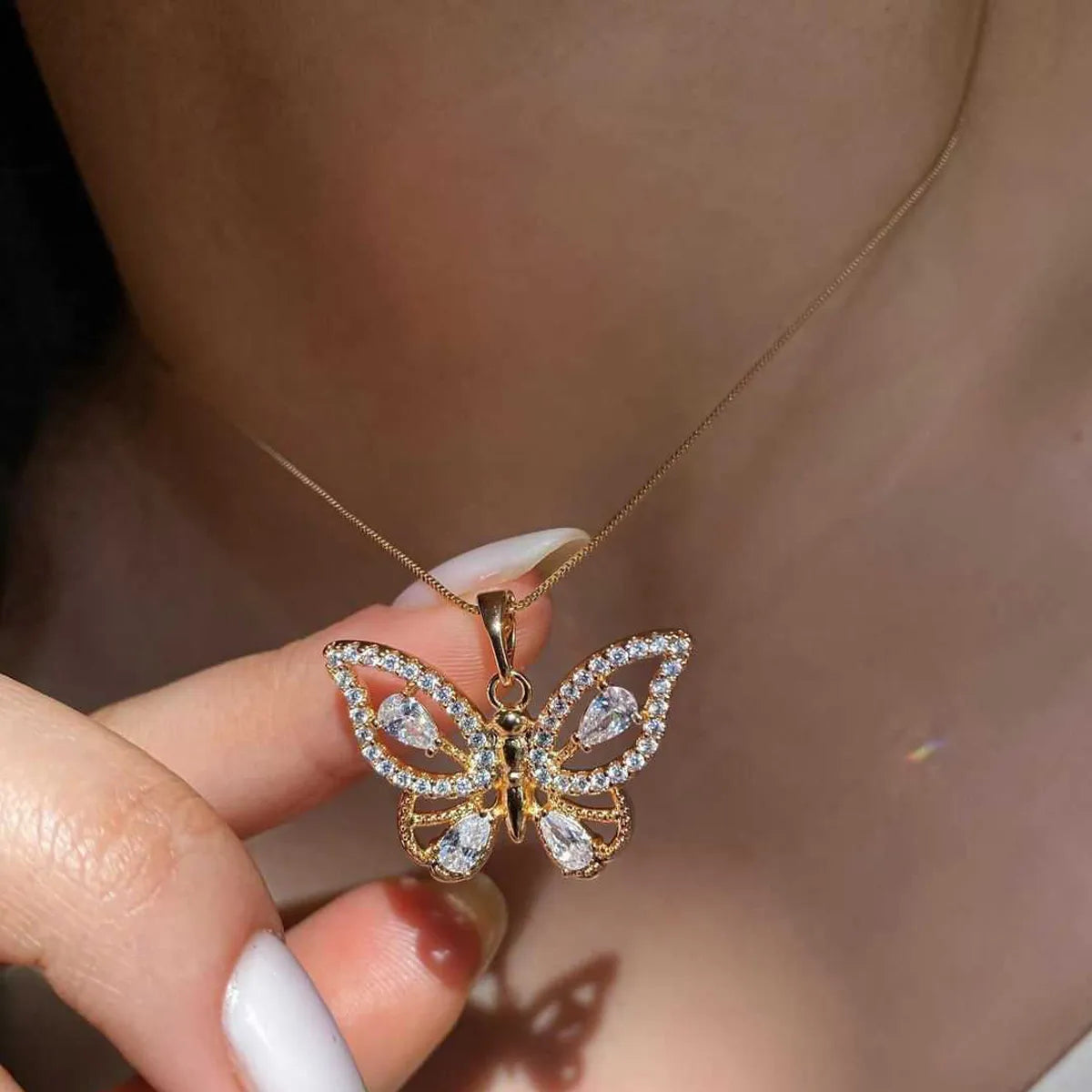 Elegant Luxurious Butterfly Alloy Wholesale Necklace