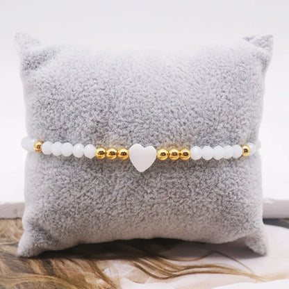 Elegant Luxurious Cross Letter Artificial Crystal Glass Knitting Women'S Bracelets