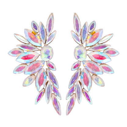 Elegant Luxurious Geometric Alloy Inlay Glass Stone Women'S Ear Studs