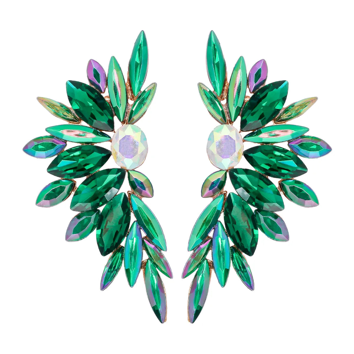 Elegant Luxurious Geometric Alloy Inlay Glass Stone Women'S Ear Studs