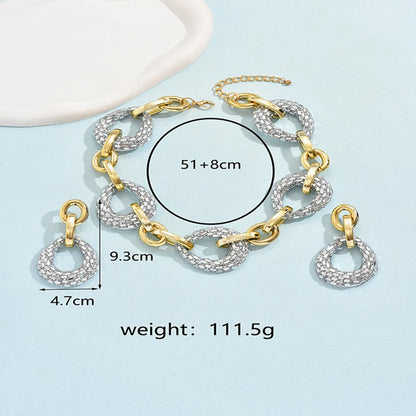 Elegant Luxurious Geometric Arylic Plating Gold Plated Silver Plated Women's Earrings Necklace