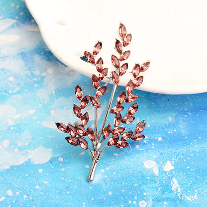 Elegant Luxurious Grain Alloy Inlay Artificial Gemstones Unisex Brooches