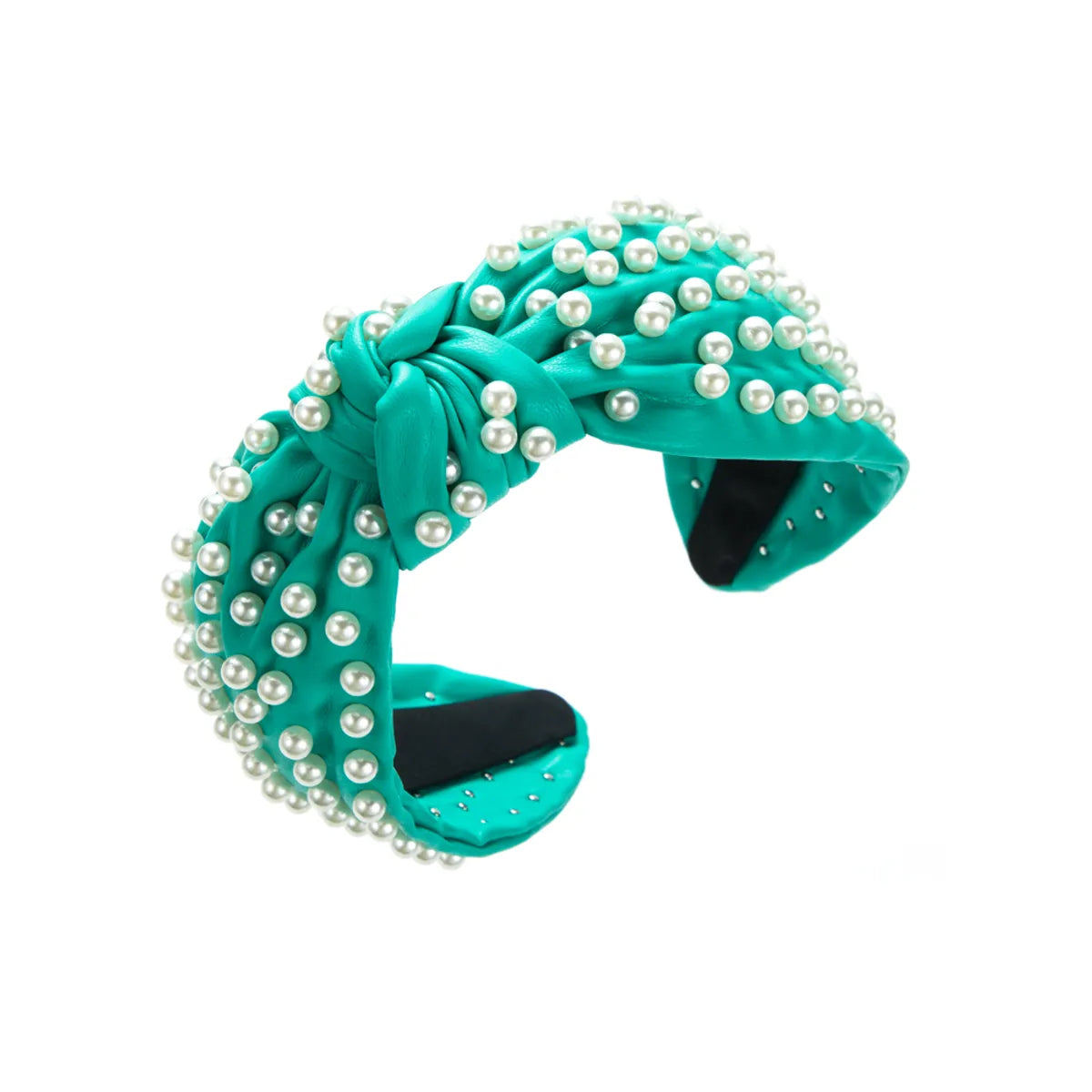 Elegant Luxurious Irregular Cloth Inlay Artificial Pearls Hair Band