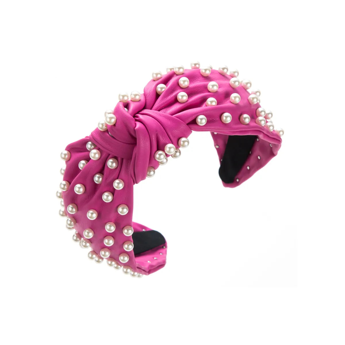 Elegant Luxurious Irregular Cloth Inlay Artificial Pearls Hair Band