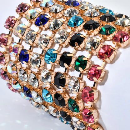 Elegant Luxurious Lady Geometric Copper Inlay Zircon Bracelets