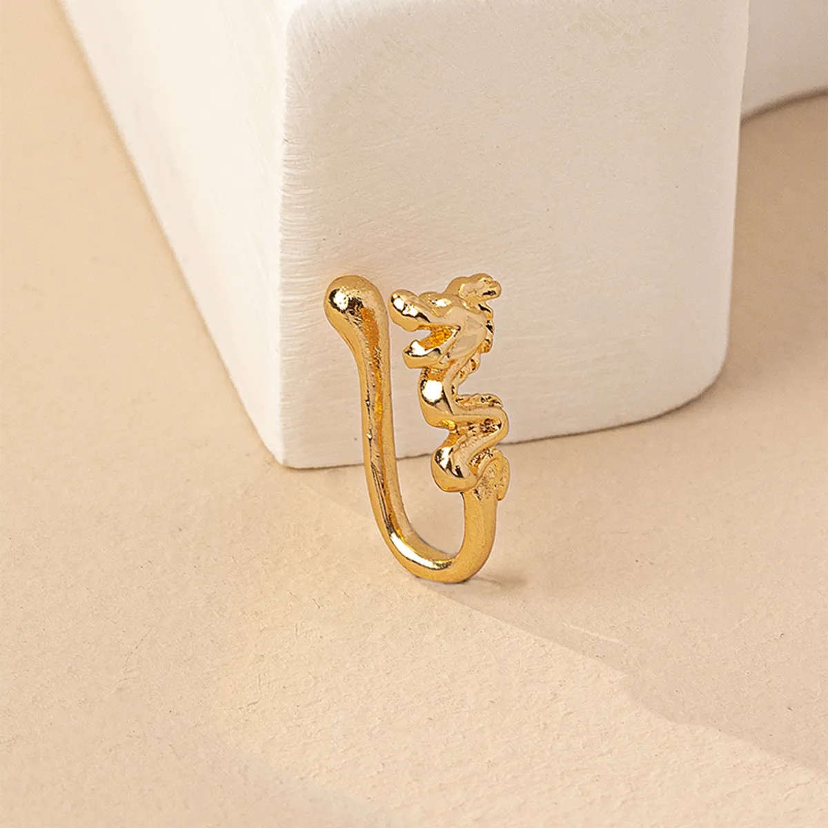 Elegant Luxurious Solid Color Alloy Gold Plated Artificial Diamond Nose Studs In Bulk