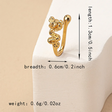 Elegant Luxurious Solid Color Alloy Gold Plated Artificial Diamond Nose Studs In Bulk