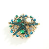 Elegant Luxurious Starfish Alloy Inlay Rhinestones Pearl Zircon Women'S Brooches 1 Piece